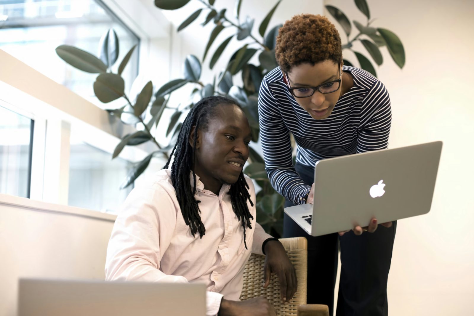 Hiring managers reviewing a candidate together